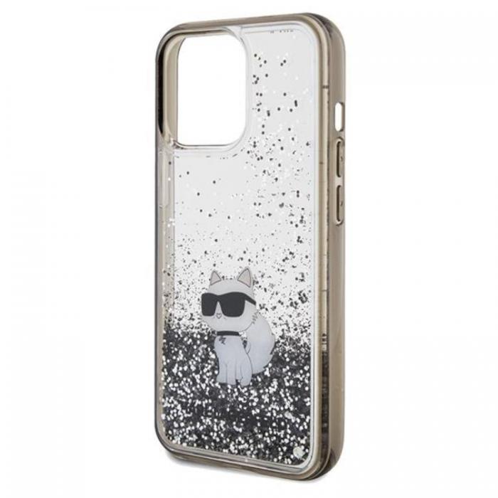 KARL LAGERFELD - KARL LAGERFELD iPhone 13 Pro Max Mobilskal Liquid Glitter Choupette