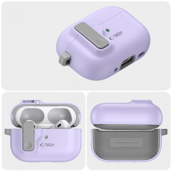 Tech-Protect - Tech-Protect Apple Airpods Pro 1/2 Skal Slim Hook - Lavender