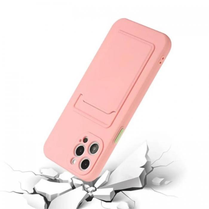 Taltech - iPhone 15 Pro Mobilskal Korthllare TPU - Rosa