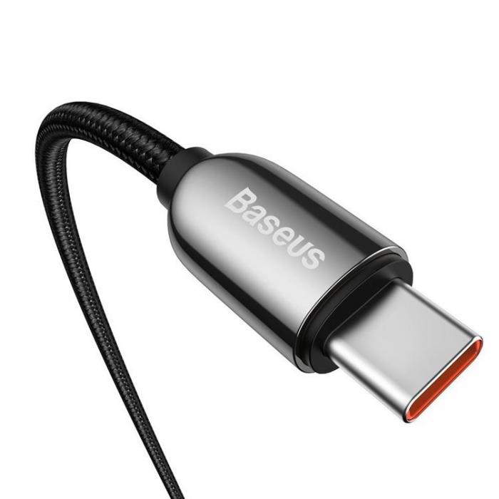 BASEUS - Baseus USB-C till USB-C kabel 100W 1m - Svart