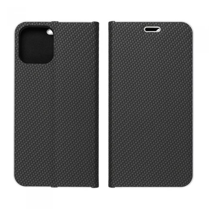 OEM - Galaxy S21 FE Plnboksfodral Forcell Luna Carbon - Svart