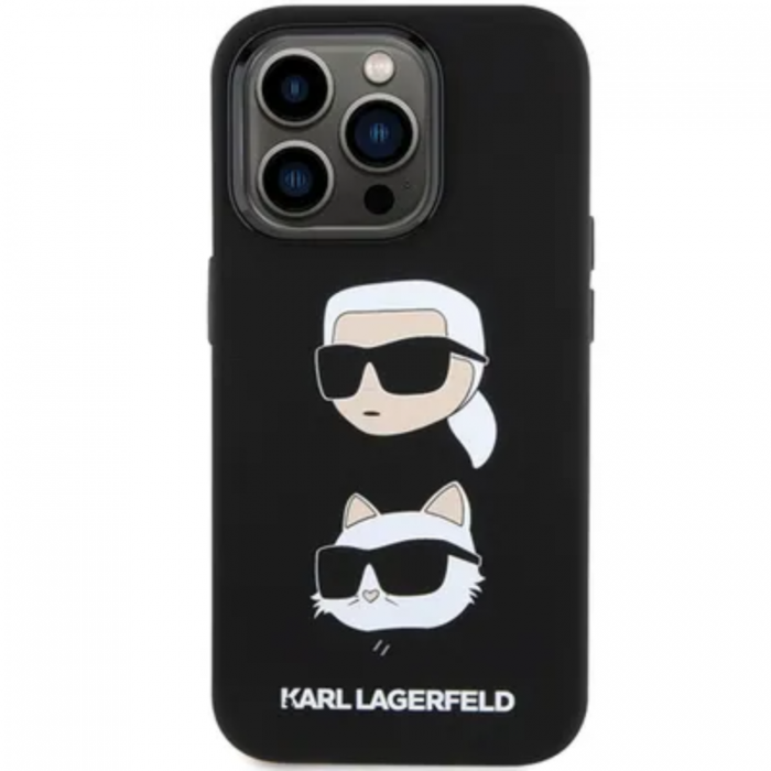 KARL LAGERFELD - Karl lagerfeld iPhone 15 Pro Mobilskal Silicone - Svart