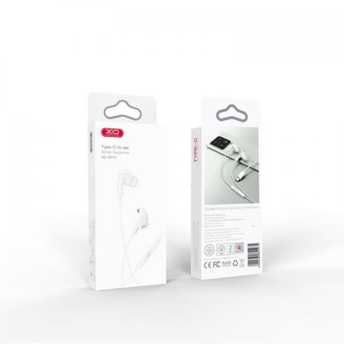 XO - XO In-Ear Trdbundna Hrlurar USB-C EP73 - Svart