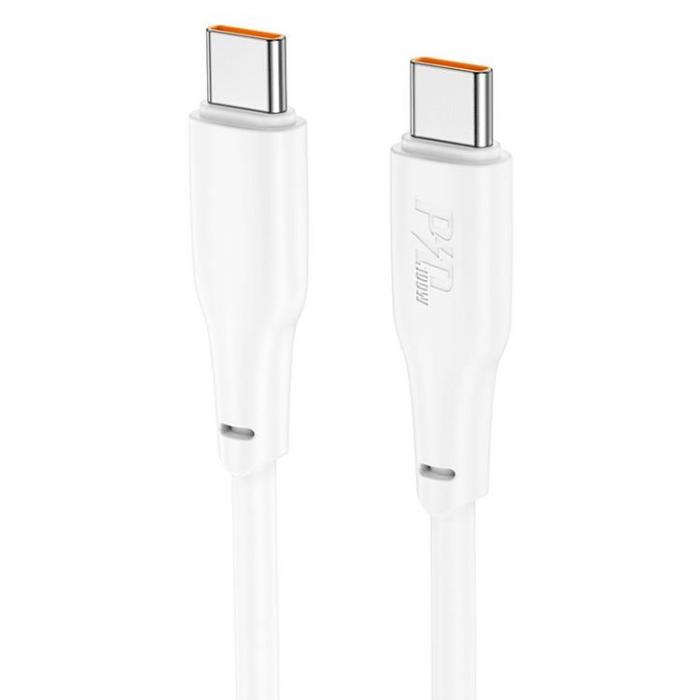 Hoco - Hoco USB-C till USB-C 100W 1m 3A Kabel X93 - Vit