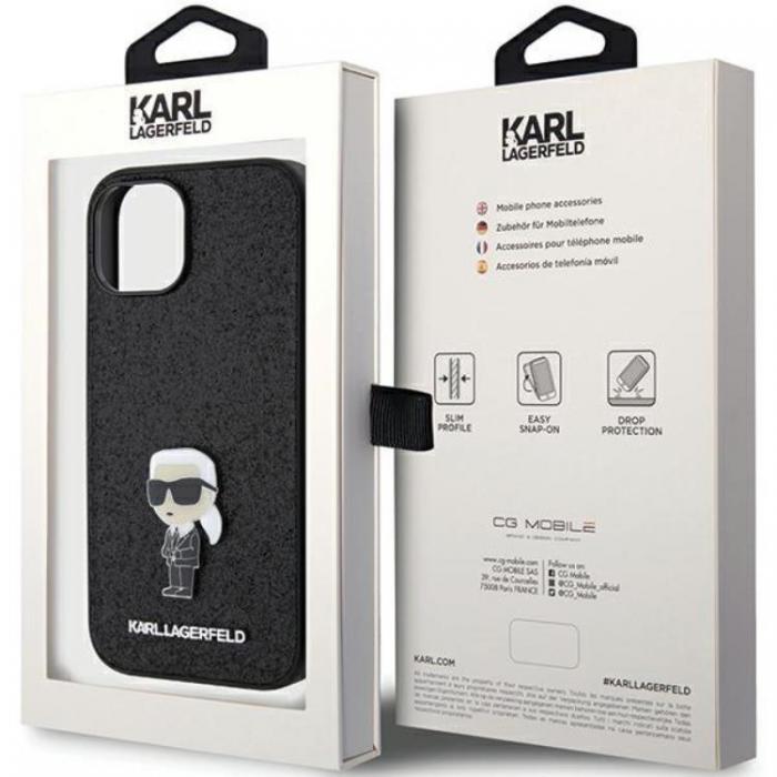 KARL LAGERFELD - KARL LAGERFELD iPhone 15 Mobilskal Fixed Glitter Ikonik