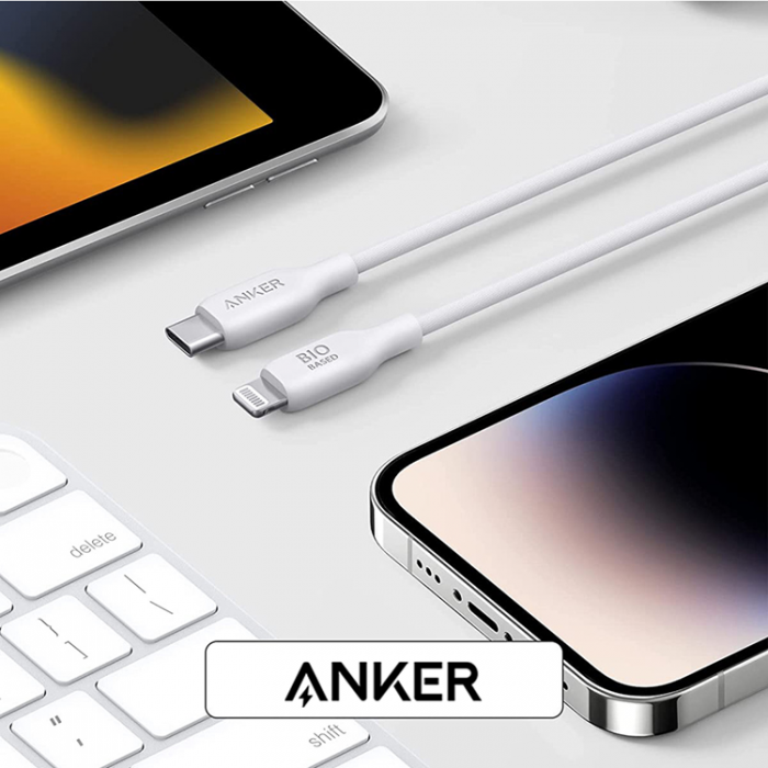 Anker - Anker USB-C till Lightning kabel 0.9m - Svart