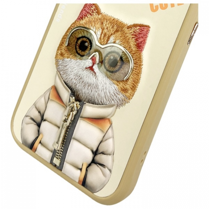 NIMMY - Nimmy iPhone 15 Pro Max Mobilskal Cool & Cute 2.0 Cat - Khaki