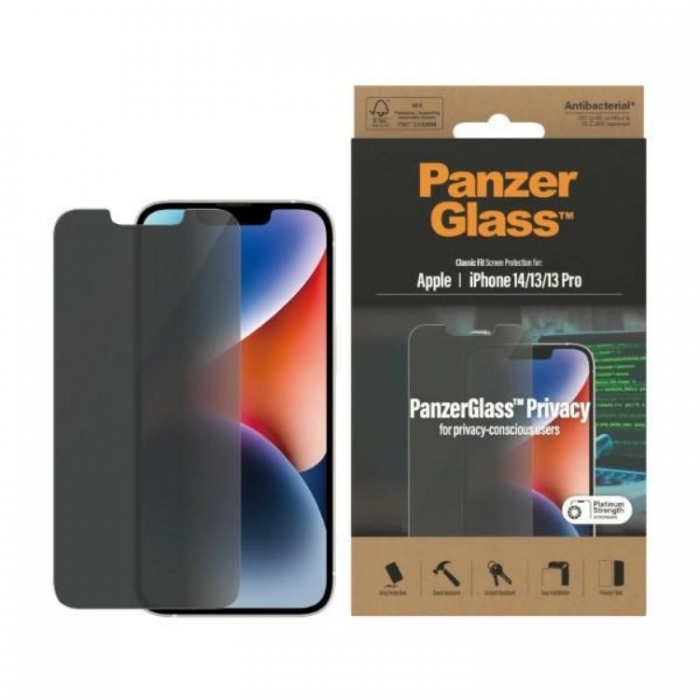 PanzerGlass - PanzerGlass iPhone 14/13 Pro/13 Hrdat Glas Skrmskydd Privacy