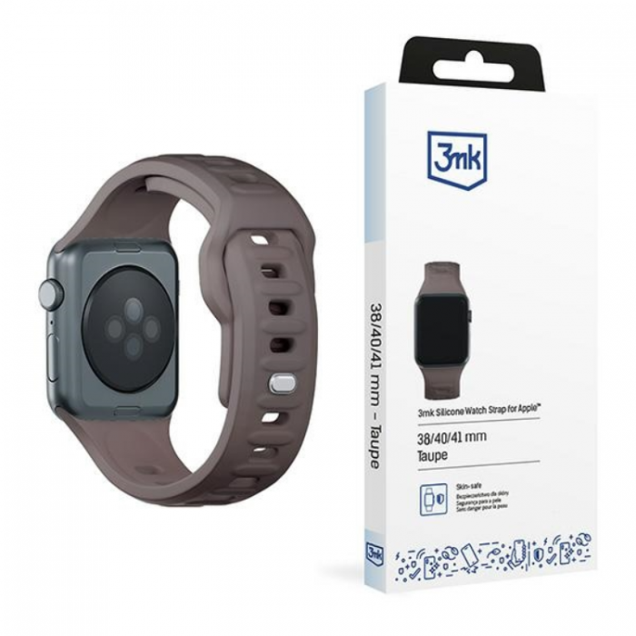 3MK - 3mk Apple Watch (38/40/41mm) Armband Silikon - Brun