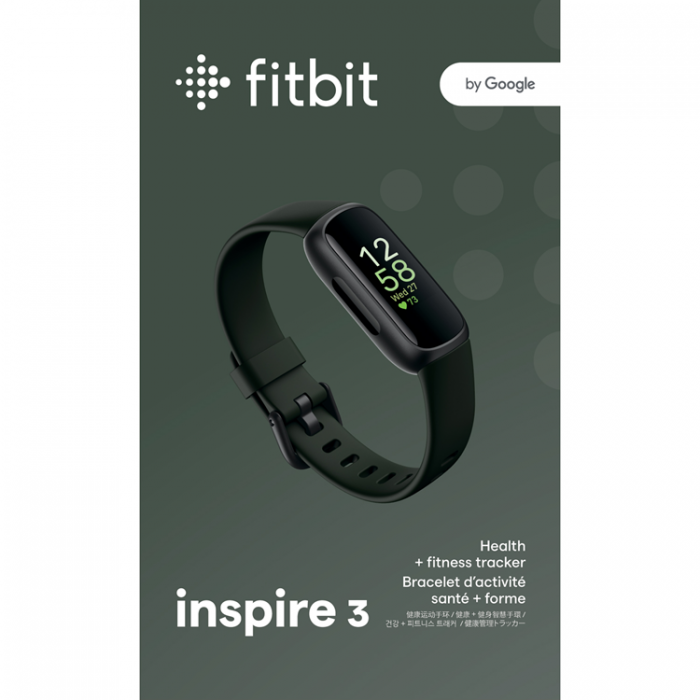 Fitbit - FITBIT Inspire 3, Black/Midnight Zen