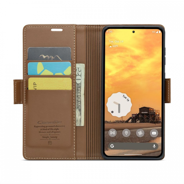 Caseme - Caseme Google Pixel 9 Pro/Pixel 9 Plnboksfodral 023 - Brun