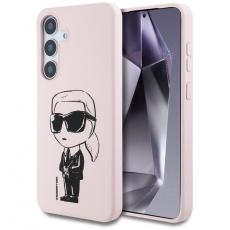 KARL LAGERFELD - Karl Lagerfeld Galaxy S25 Ultra Mobilskal MagSafe Silikon Graffiti Ikonik - Rosa