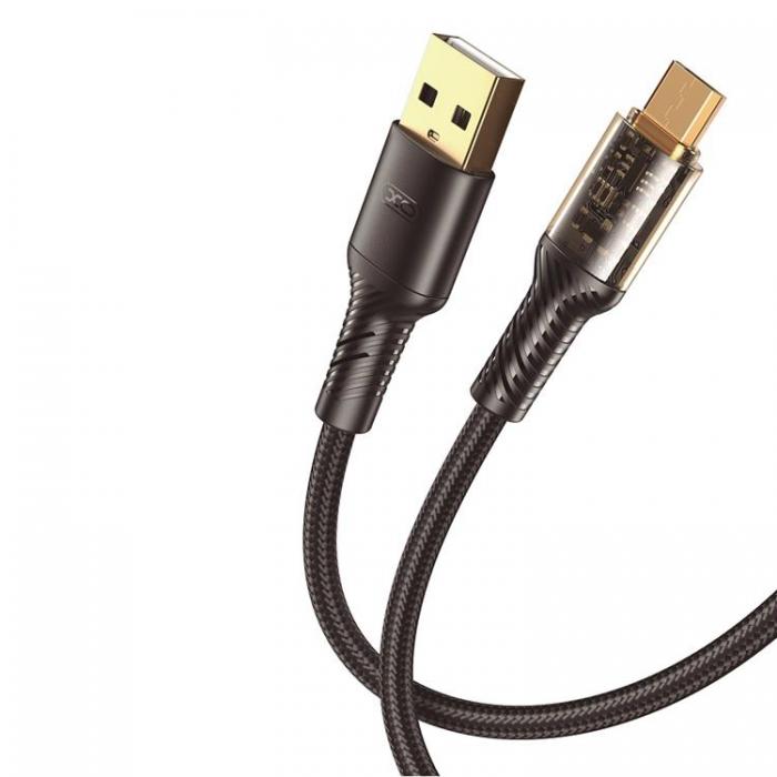 XO - XO USB Till MicroUSB 1m Kabel 2.4A NB229 - Svart