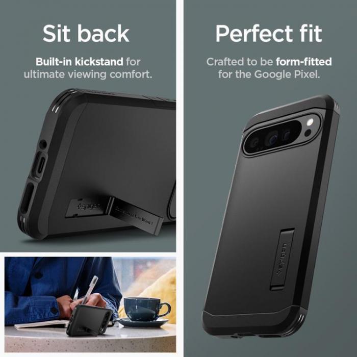 Spigen - Spigen Google Pixel 9 Pro XL Mobilskal Tough Armor - Svart