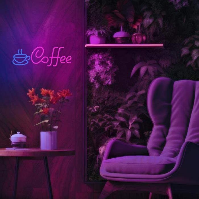 Neolia - Neolia LED Neon PLEXI COFFEE NNE11 - Rosa/Bl