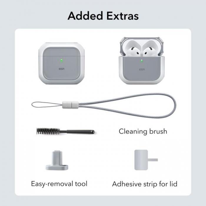 ESR - ESR Airpods 4 Skal Magsafe Orbit Halolock - Vit