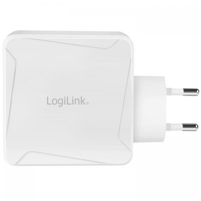 LogiLink - LOGILINK PD USB-Vggladdare 1 x USB-C/1 x USB-A 100W GaN