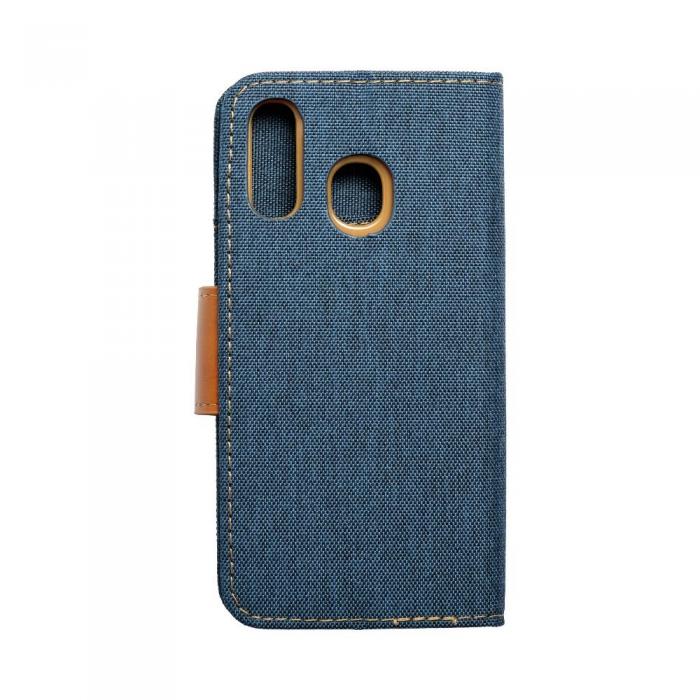 OEM - Galaxy A40 Plnboksfodral Canvas Nylon - Bl