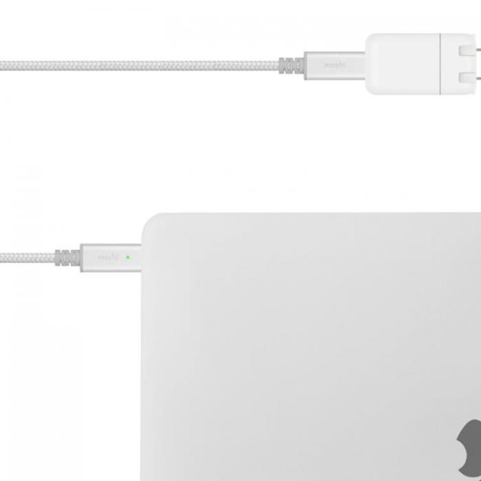 Moshi - Moshi USB-C Laddningskabel Med Smart LED 2m - Silver