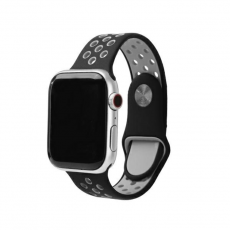 Beline - Beline Apple Watch (42/44/45/49mm) Armband Sport Silikon - Svart/Grå