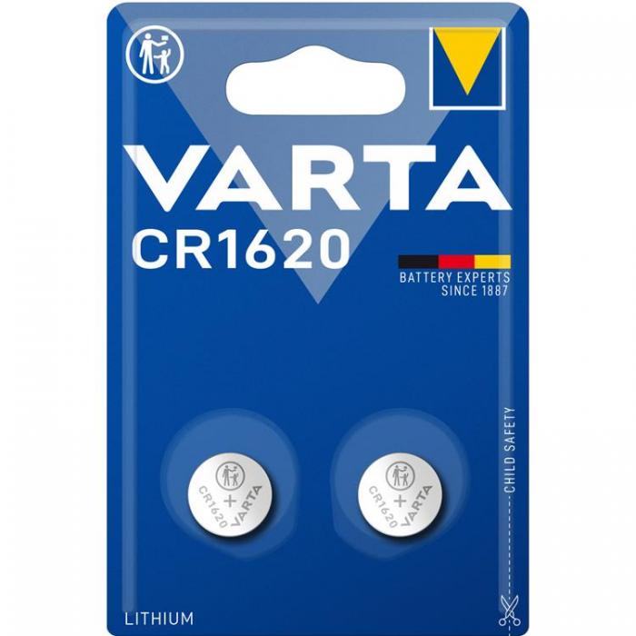 VARTA - Varta 2-pack CR1620 Lithium Knappcellsbatteri 3V