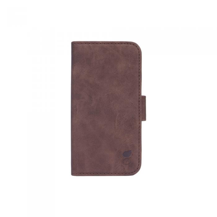 GEAR - Gear Nubuck PU Plnboksfodral iPhone 13 Mini - Brun