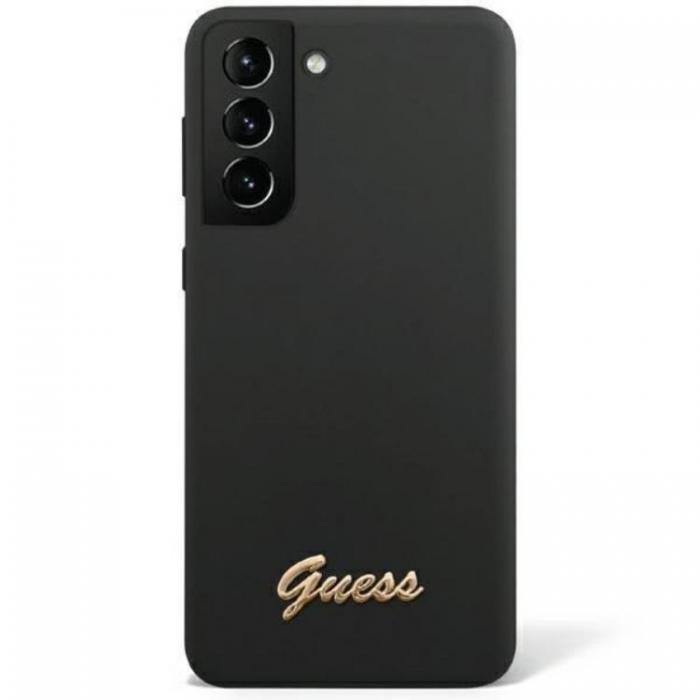 Guess - Guess Galaxy S23 Ultra Skal Silicone Vintage Gold Logo - Svart