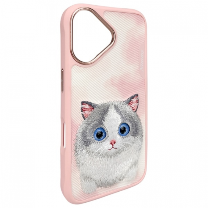 NIMMY - Nimmy iPhone 16 Mobilskal Big Eyed Pet 2.0 Cat - Rosa