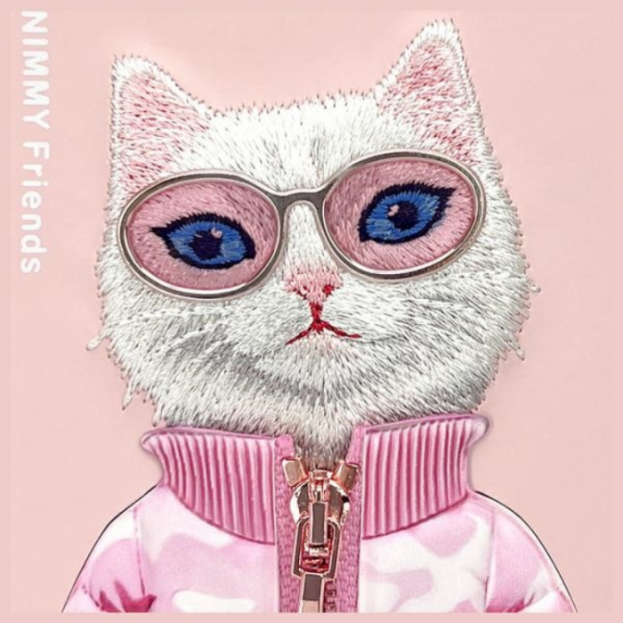 NIMMY - Nimmy iPhone 15 Mobilskal Cool & Cute 2.0 Cat - Rosa