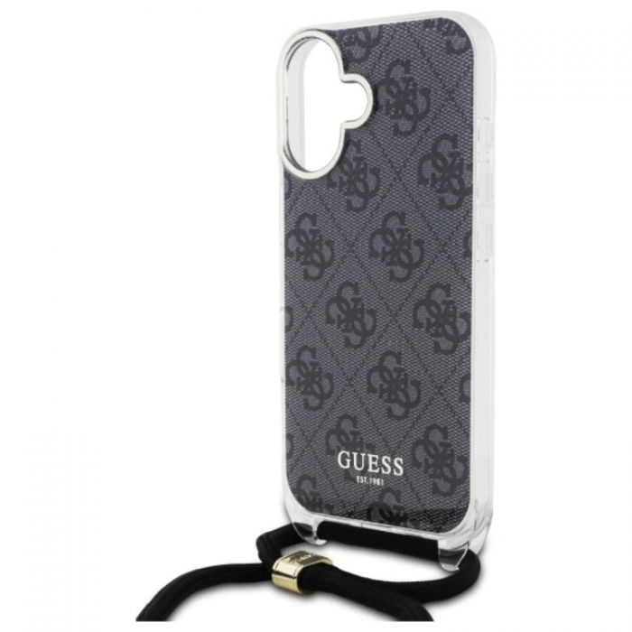 Guess - Guess iPhone 16 Mobilskal Crossbody Cord 4G Print