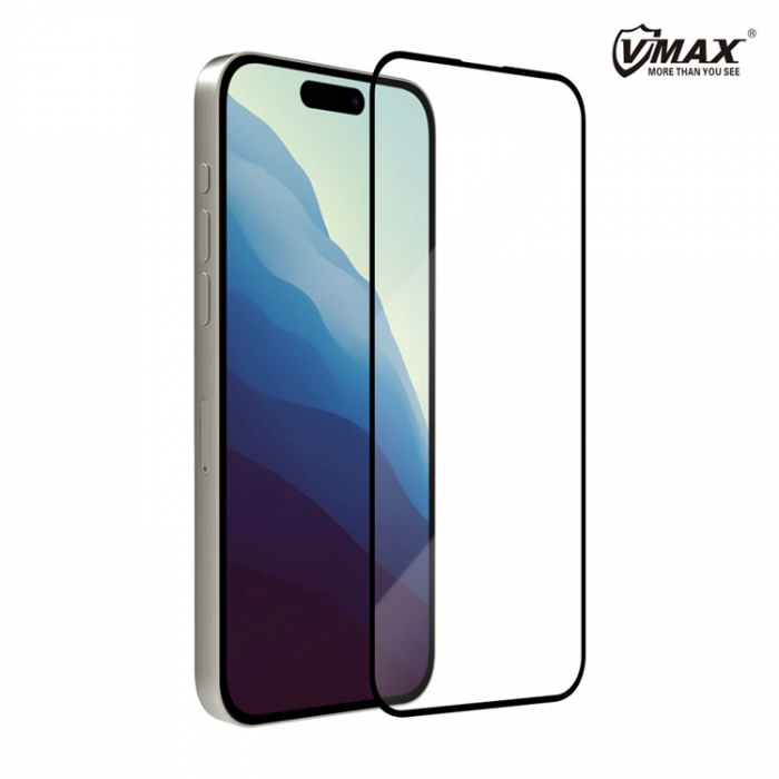 VMAX - Vmax iPhone 15 Pro Hrdat Glas Skrmskydd 9D - Svart