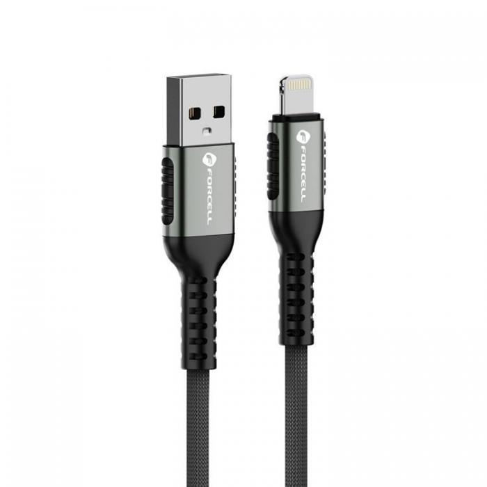 Forcell - Forcell Kabel USB-A Till Lightning 12W 1.2m - Svart