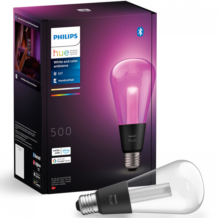 Philips - Philips Hue Lightguide Edison ST72 E27 White and Color Ambiance