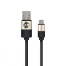 Forever - Forever USB Till USB-C Kabel 1m 2A Modern - Svart