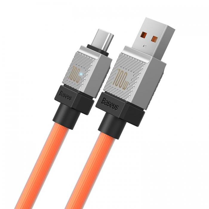 BASEUS - Baseus USB Till USB-C Kabel 100W 1m CoolPlay - Orange