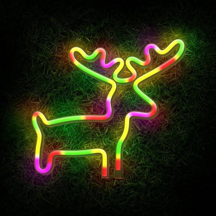 Forever Light - Forever Light LED Neon Light ELK Bat + USB FLNE12 - Flerfrgad