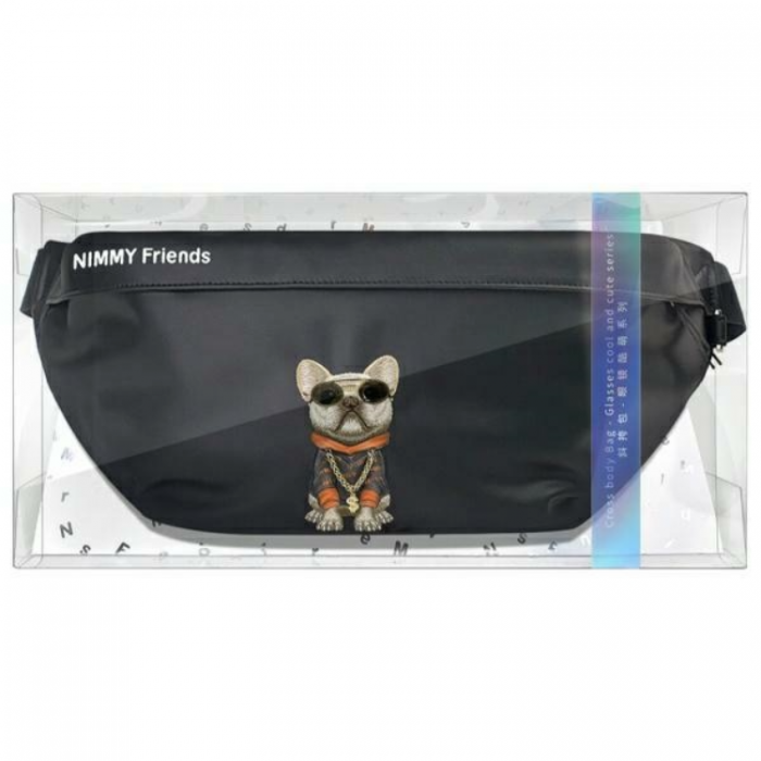 NIMMY - Nimmy Axelvska Crossbody Glasses Cool Dog - Svart