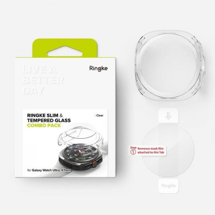 Ringke - Ringke Samsung Galaxy Watch Ultra (47 mm) Skal + Hrdat Glas Skrmskydd