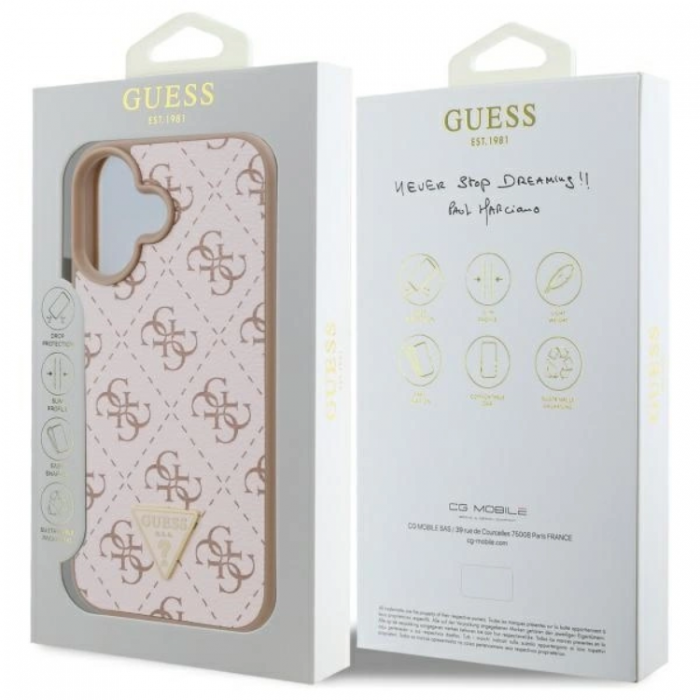 Guess - Guess iPhone 16 Plus Mobilskal 4G Triangle - Vit