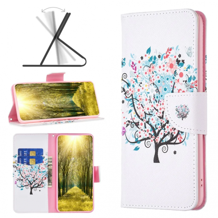 Taltech - iPhone 15 Pro Plnboksfodral med Tryck - Flower Tree