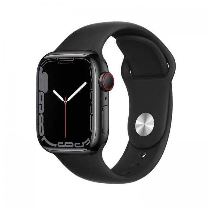 Forcell - Forcell Apple Watch (38/40/41mm) Armband F-Design - Svart