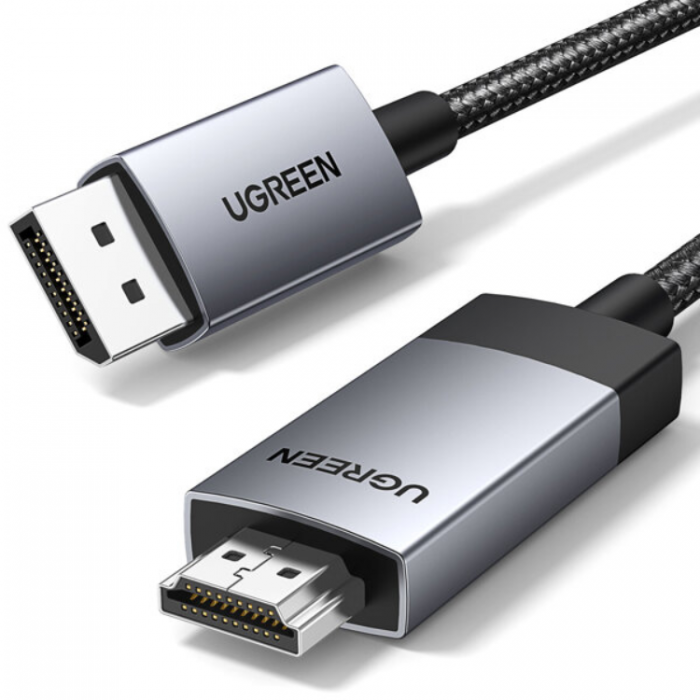 Ugreen - Ugreen Displayport Till HDMI Kabel 2m - Gr