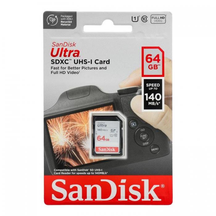 Sandisk - Sandisk Minneskort Ultra SDXC 64GB 140MB/s