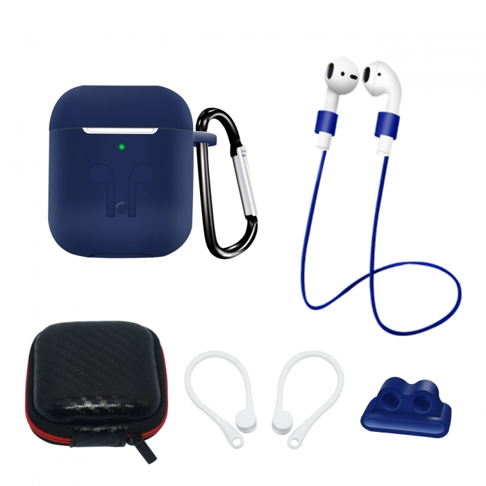 OEM - [5-Pack] Airpods 1/2 Tillbehr Set - Bl