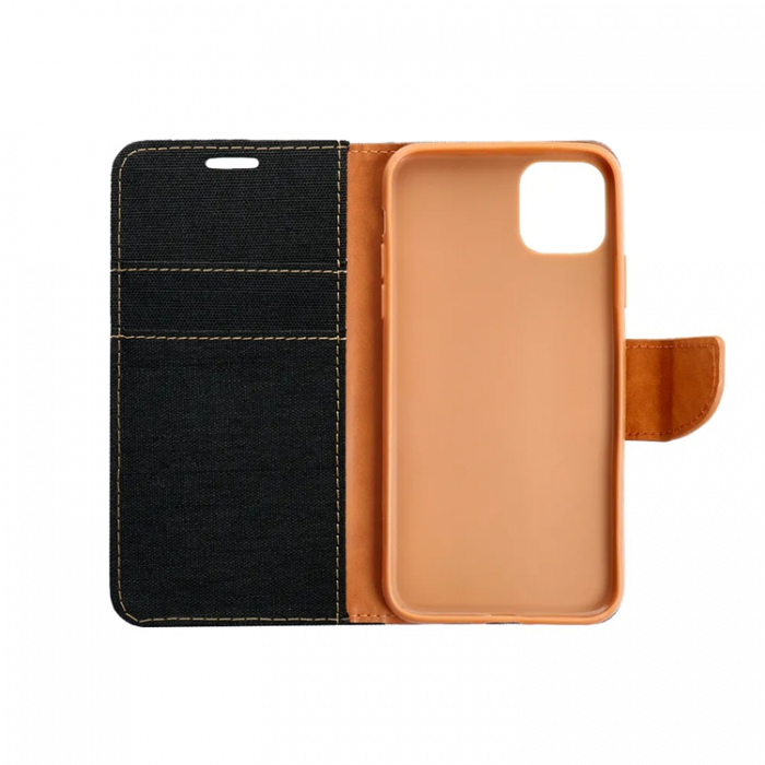 A-One Brand - iPhone 16 Plnboksfodral Canvas - Svart