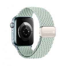 Forcell - Forcell Apple Watch (42/44/45/49mm) Armband Magnetic Nylon - Ljusgrön