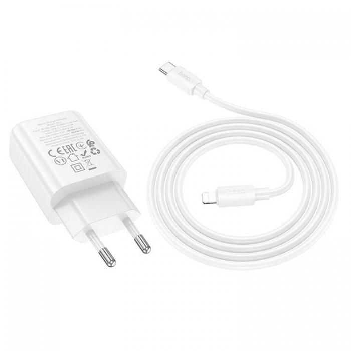 Hoco - HOCO Snabbladdare USB-C 30W USB-C/Lightning Kabel PD QC N62