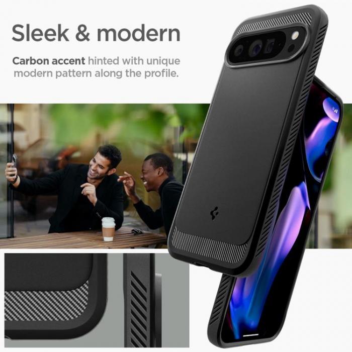 Spigen - Spigen Google Pixel 9 Pro XL Mobilskal Rugged Aromor - Matte Svart