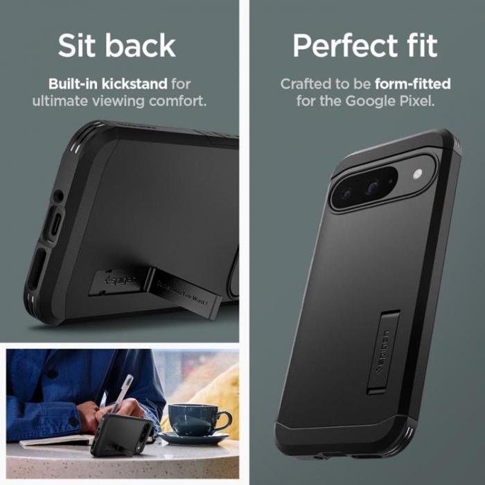 Spigen - Spigen Google Pixel 9/9 Pro Mobilskal Tough Armor - Svart