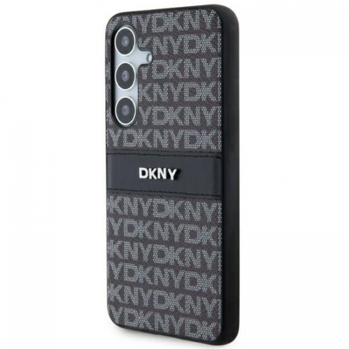 DKNY - DKNY Galaxy S24 Plus Mobilskal Lder Mono Stripe & Metal Logo